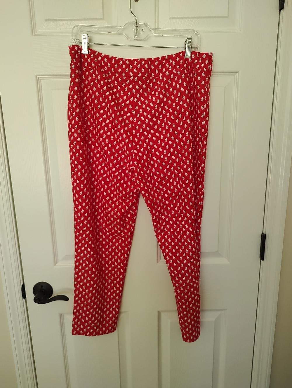 Jude Connally Lucia Cropped Pants Foulard Red XL - Picture 5 of 10